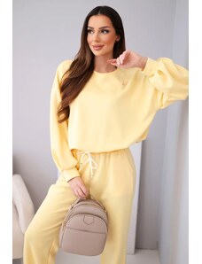 Kesi Włoski Set Kesi pentru femei cu broșă în nuanțe de unt și lămâie