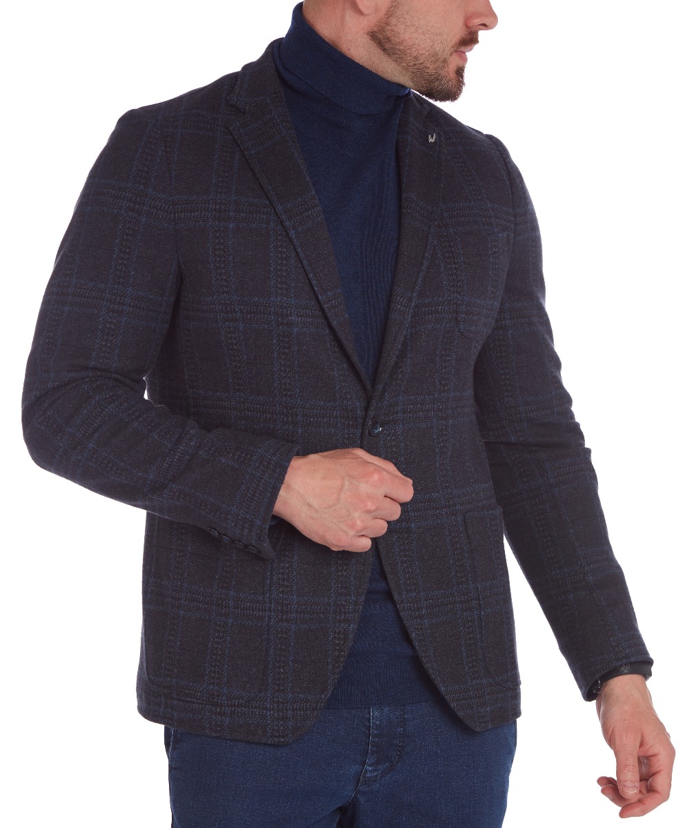 Sacou bărbaț W. Wegener Jack-Jersey 6754 albastru