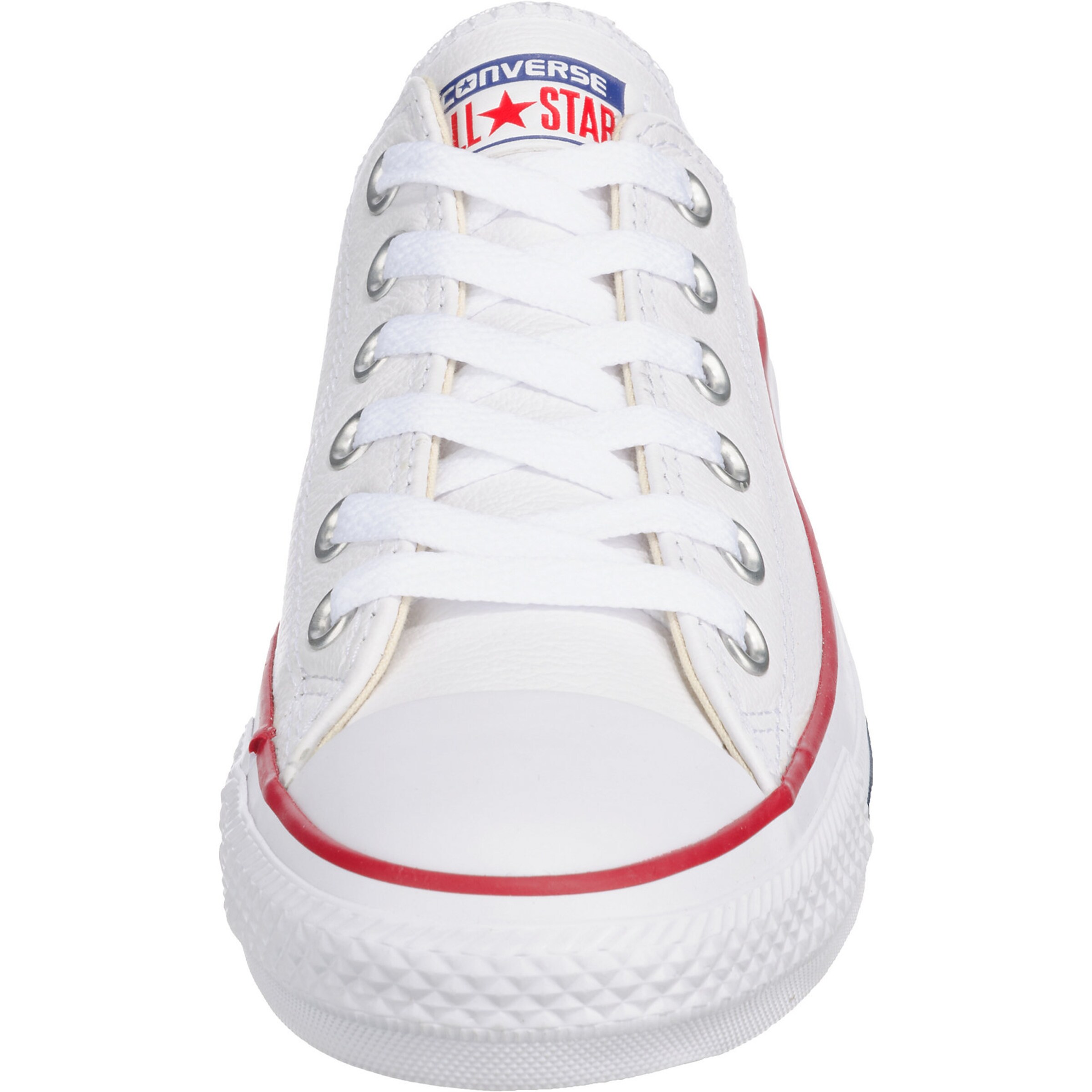 CONVERSE Sneaker low 'Chuck Taylor All Star Leather' albastru / roșu / alb