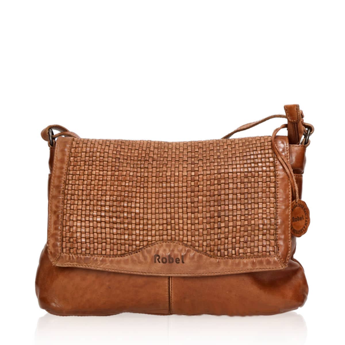 Robel geantă din piele pentru femei - coniac