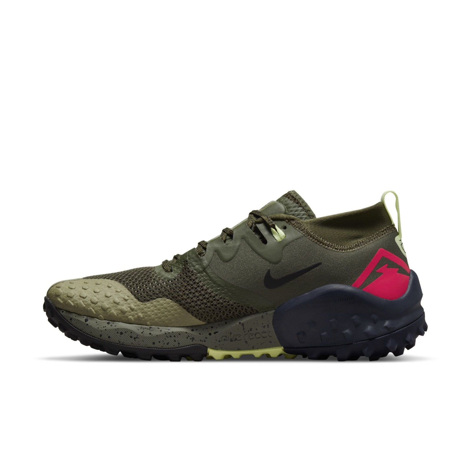 nike wildhorse 7 light army cargo khaki bright crimson black