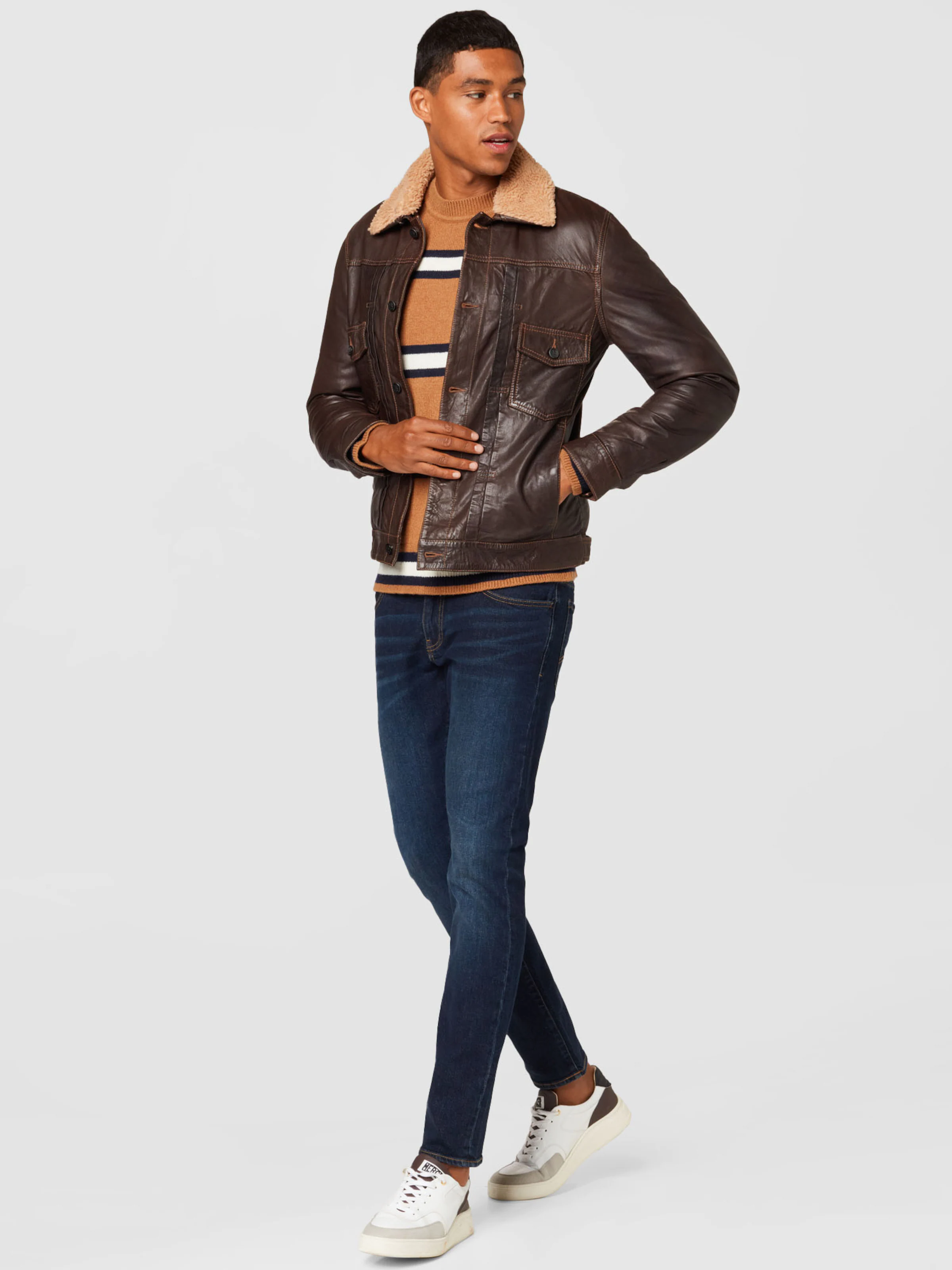 FREAKY NATION Geacă de primăvară-toamnă maro închis