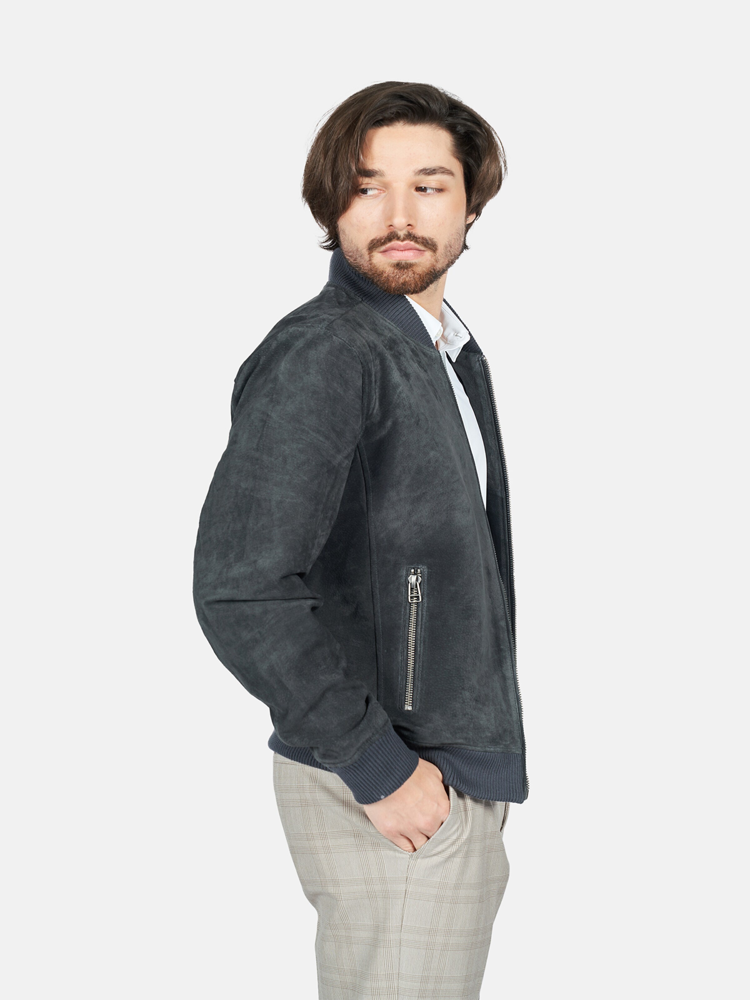 FREAKY NATION Geacă de primăvară-toamnă 'Ted' gri metalic