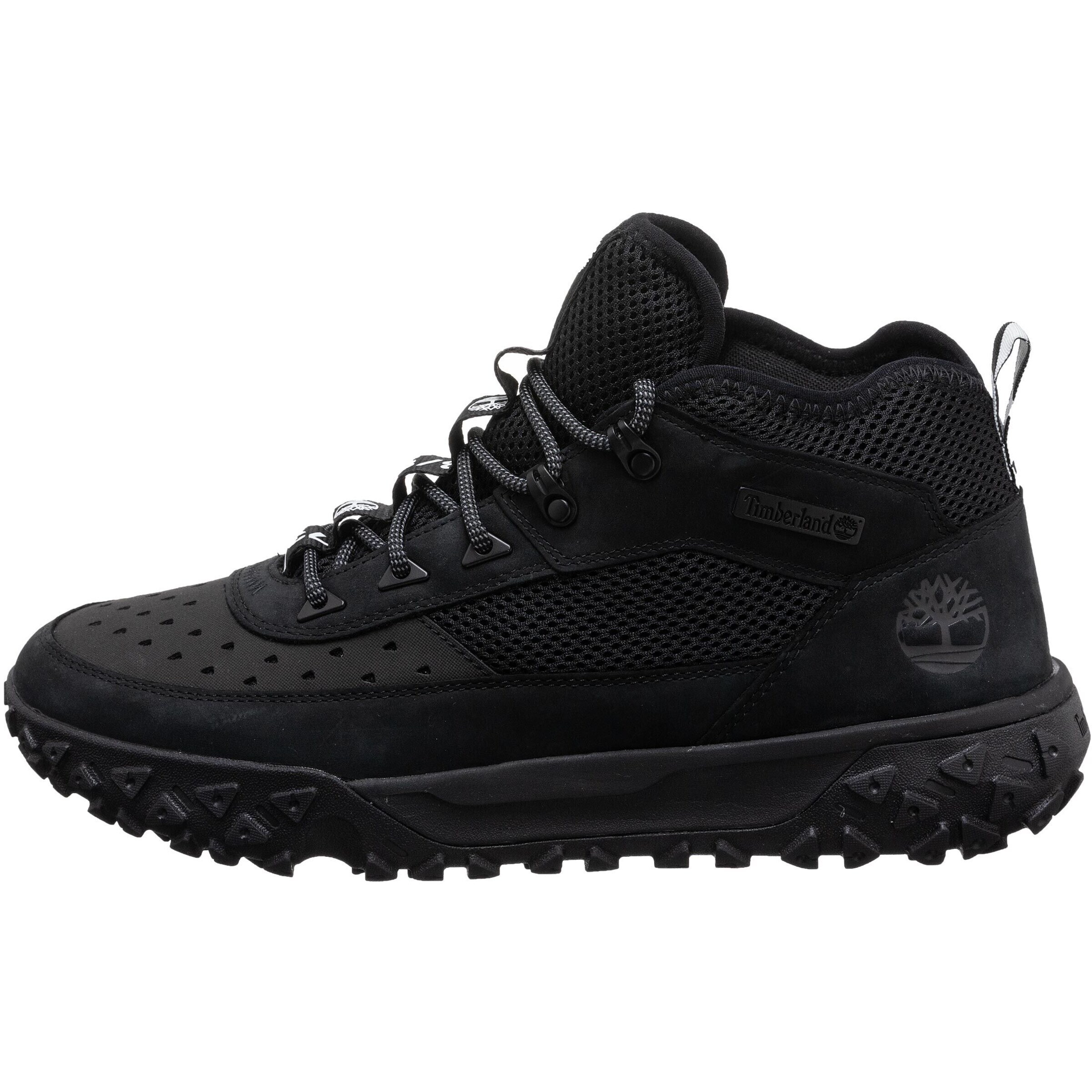 TIMBERLAND Bocanci cu șireturi 'Greenstride Motion 6' negru / alb