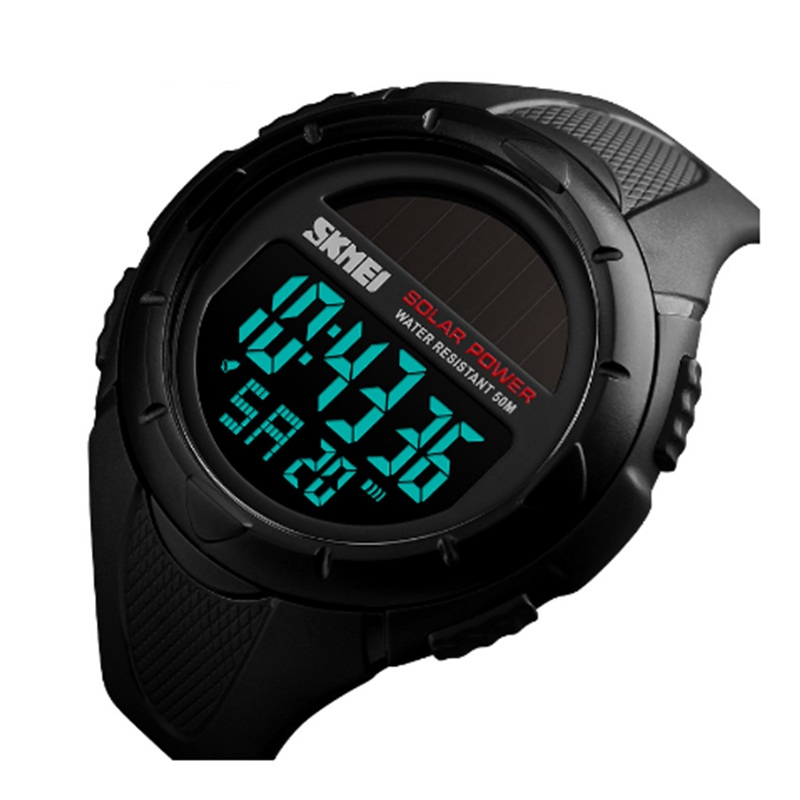 Skmei Ceas de mana barbati Incarcare Solara Digital Sport Cronograf Rezistent la apa si socuri