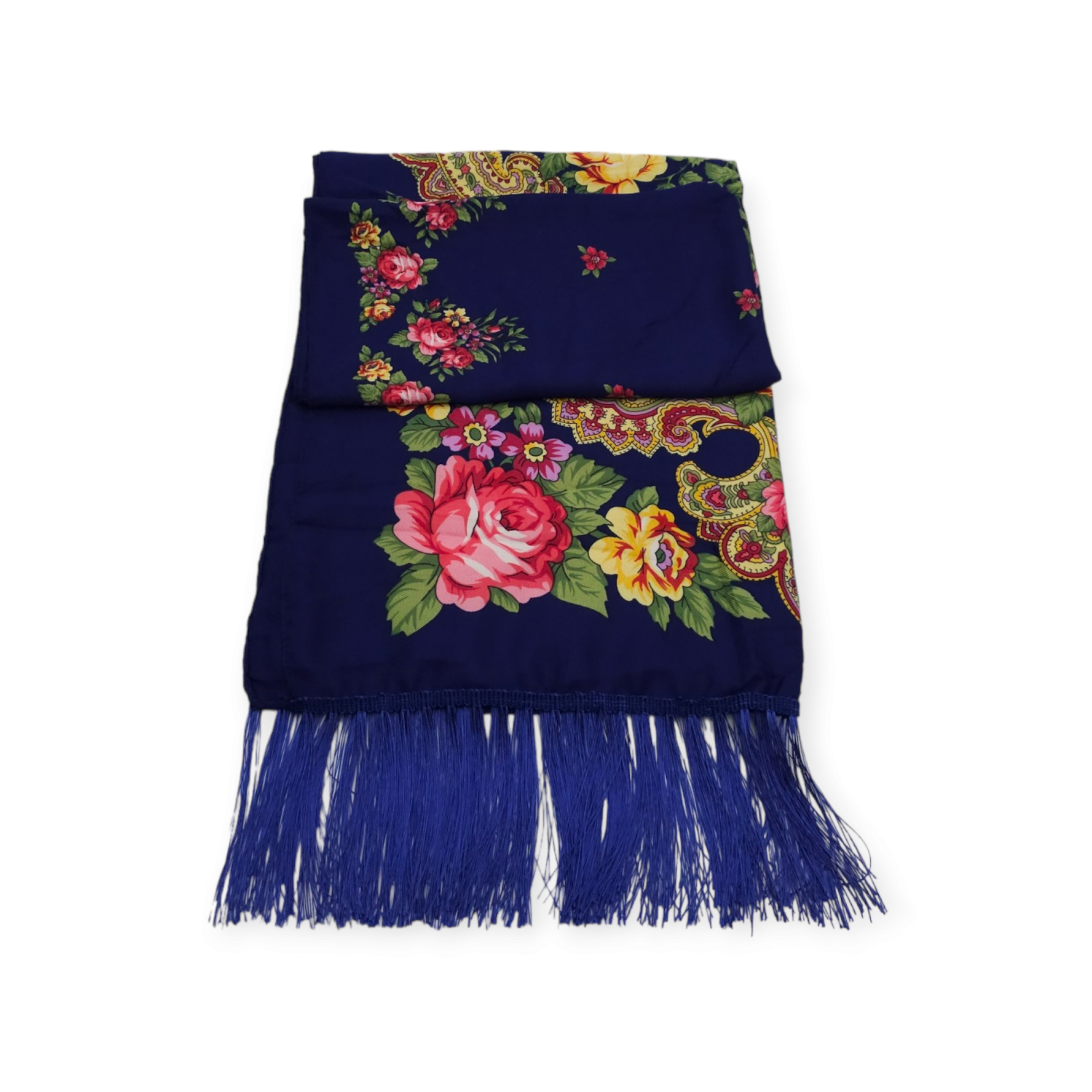 Magazin Traditional Esarfa Inflorata - Albastru Indigo
