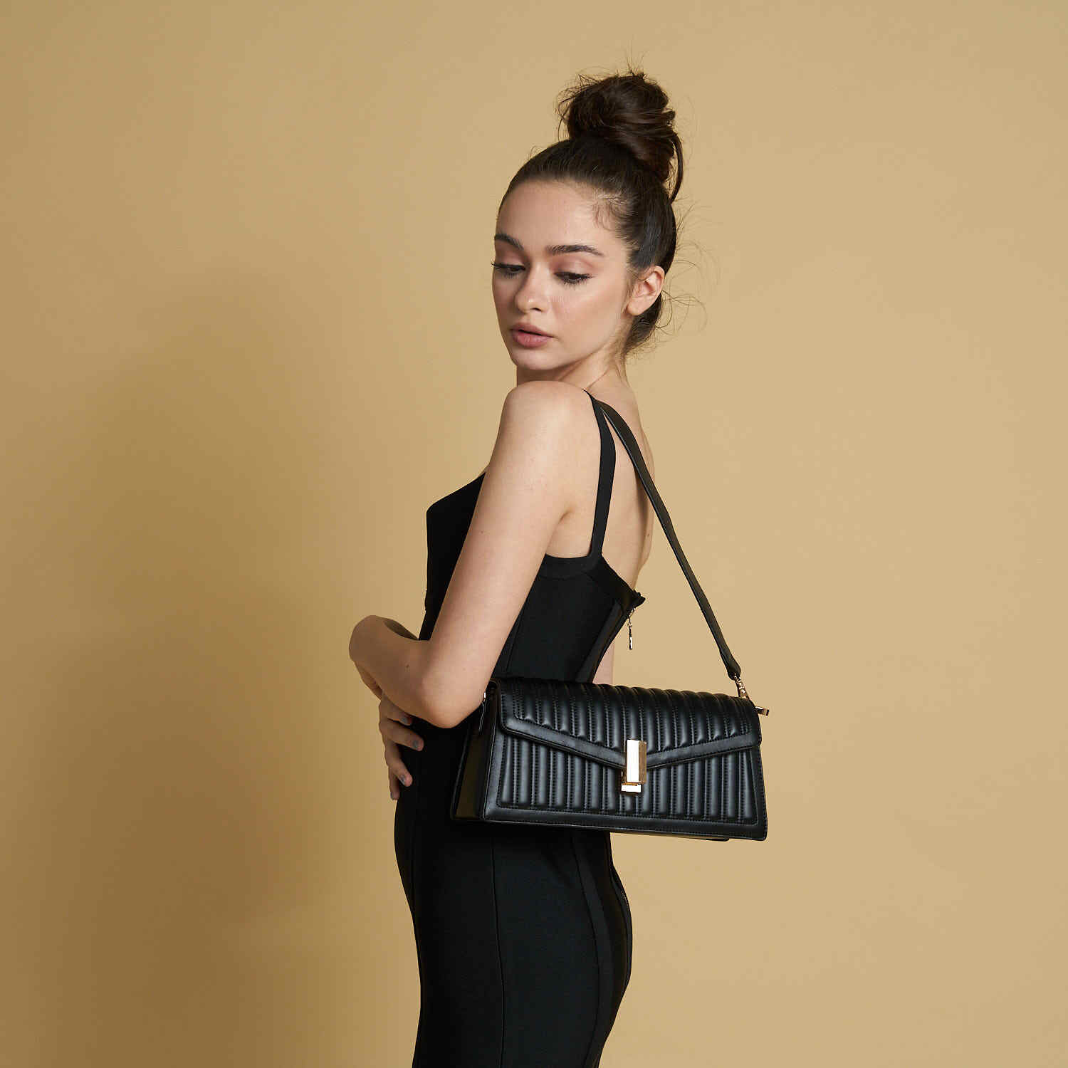 Diana & Co Mini-Geanta City Neagra Matlasata