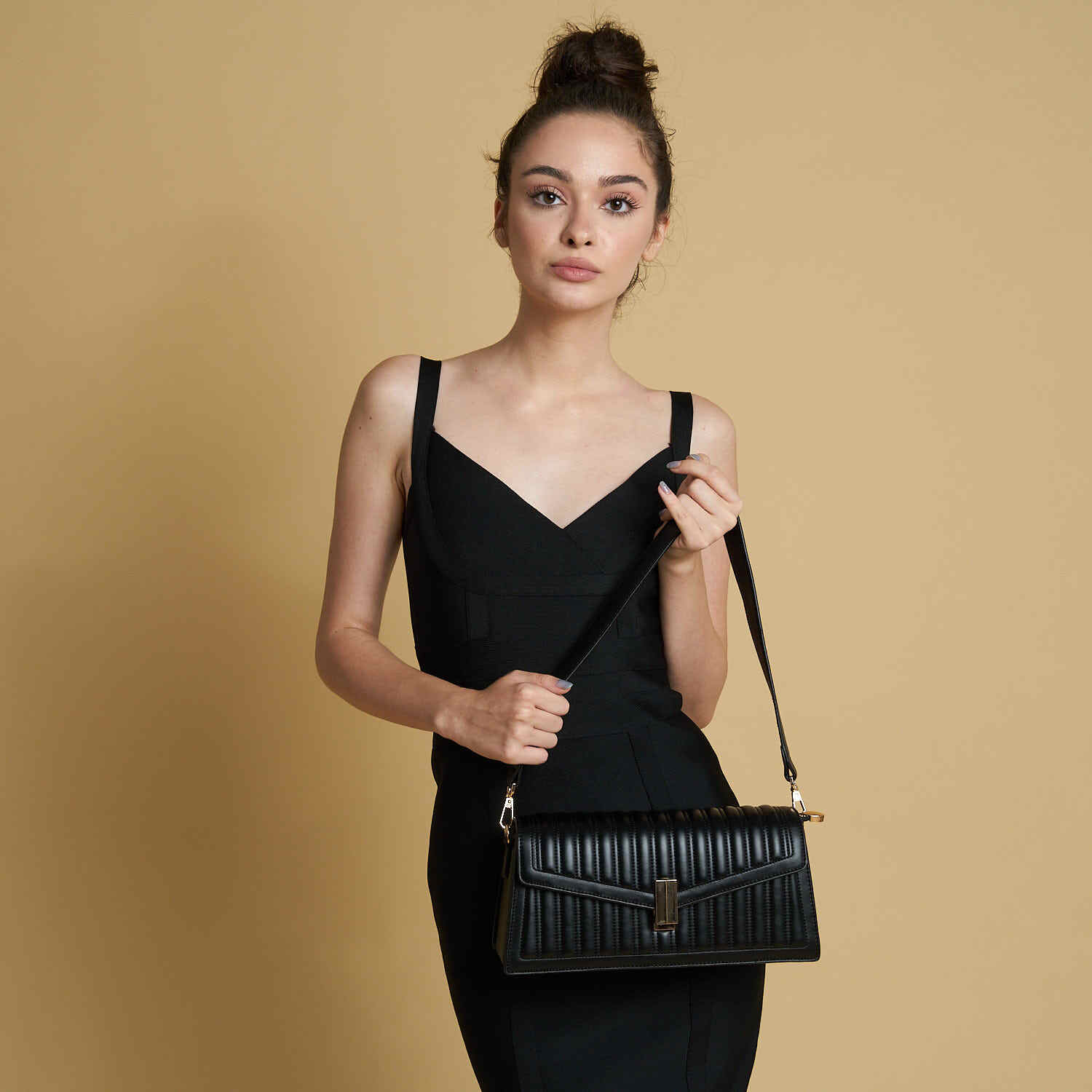 Diana & Co Mini-Geanta City Neagra Matlasata