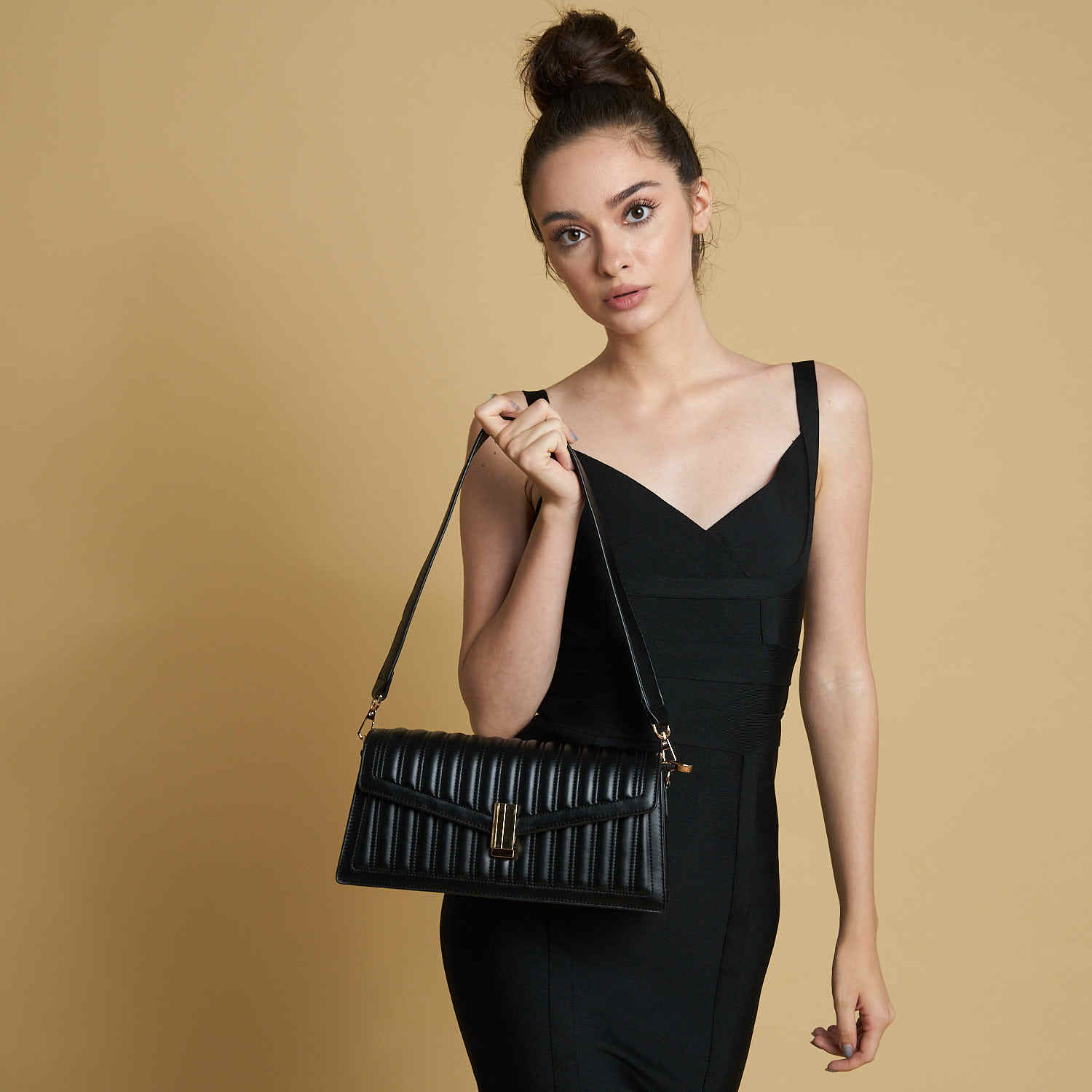 Diana & Co Mini-Geanta City Neagra Matlasata