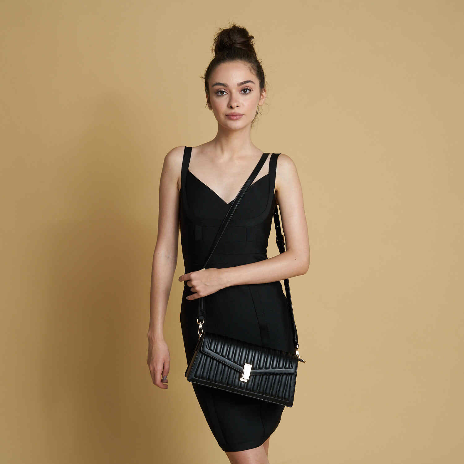 Diana & Co Mini-Geanta City Neagra Matlasata