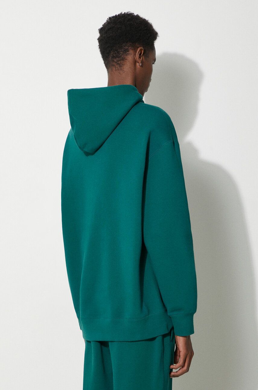 Puma hanorac de bumbac MMQ bărbați, culoarea verde, cu glugă, melanj 624011