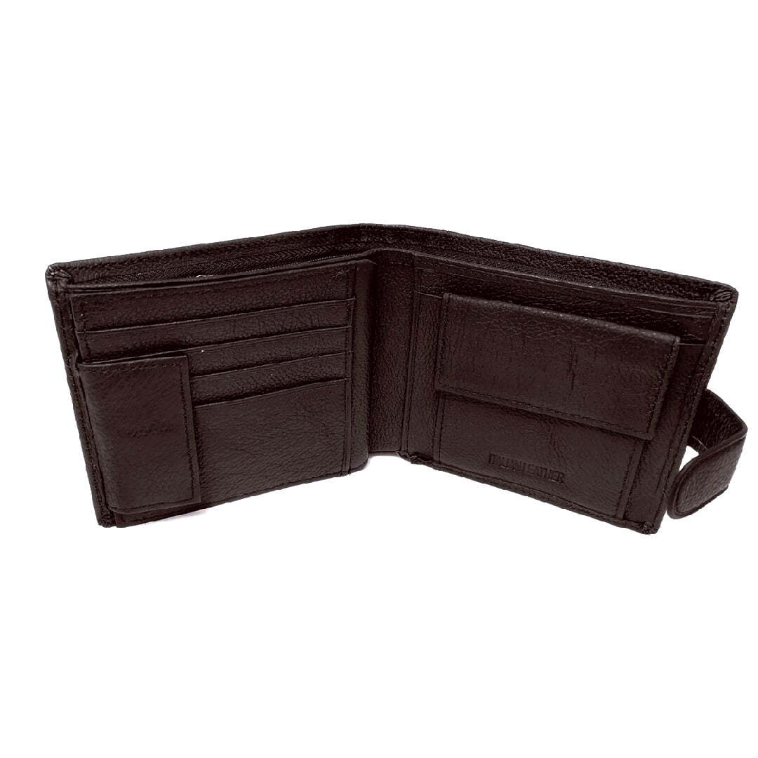 Portofel barbatesc, din piele naturala maro, hassion 241, Magrot 13888