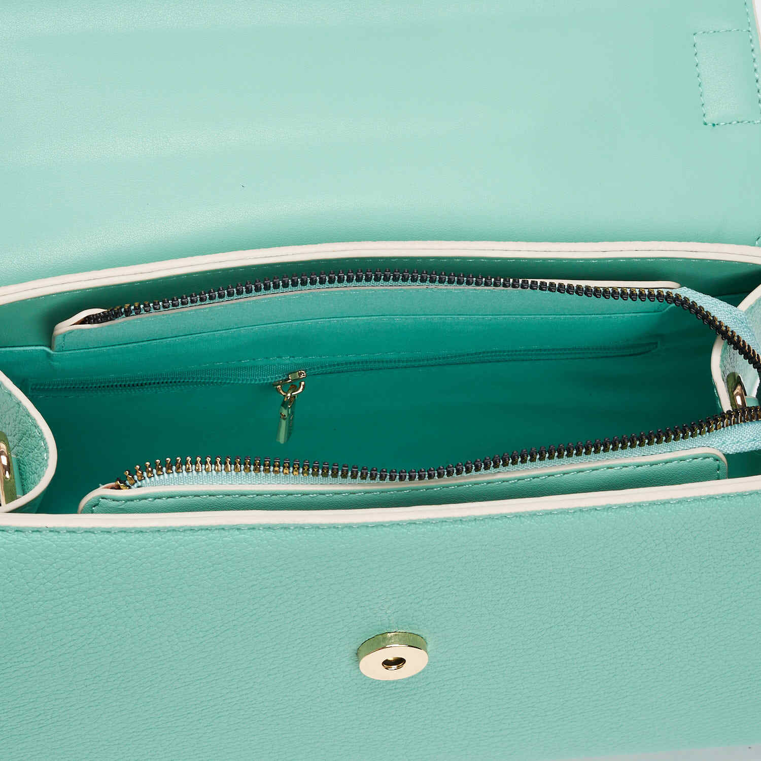 Diana & Co Geanta Verde Crossbody Cu Margini Contrastante