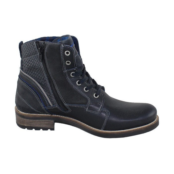 Ghete barbati, s.Oliver, 5-15205-27-806-Albastru-Inchis, casual, piele naturala, cu toc, albastru inchis (Marime: 44)