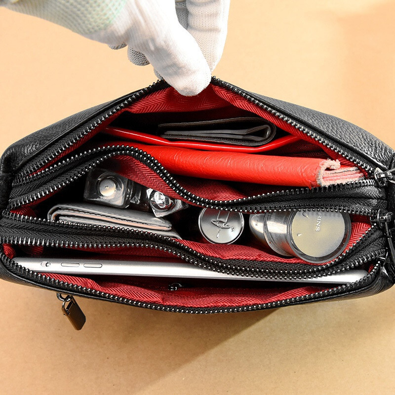 Geanta dama JERMYN'S Ancona din piele naturala neagra