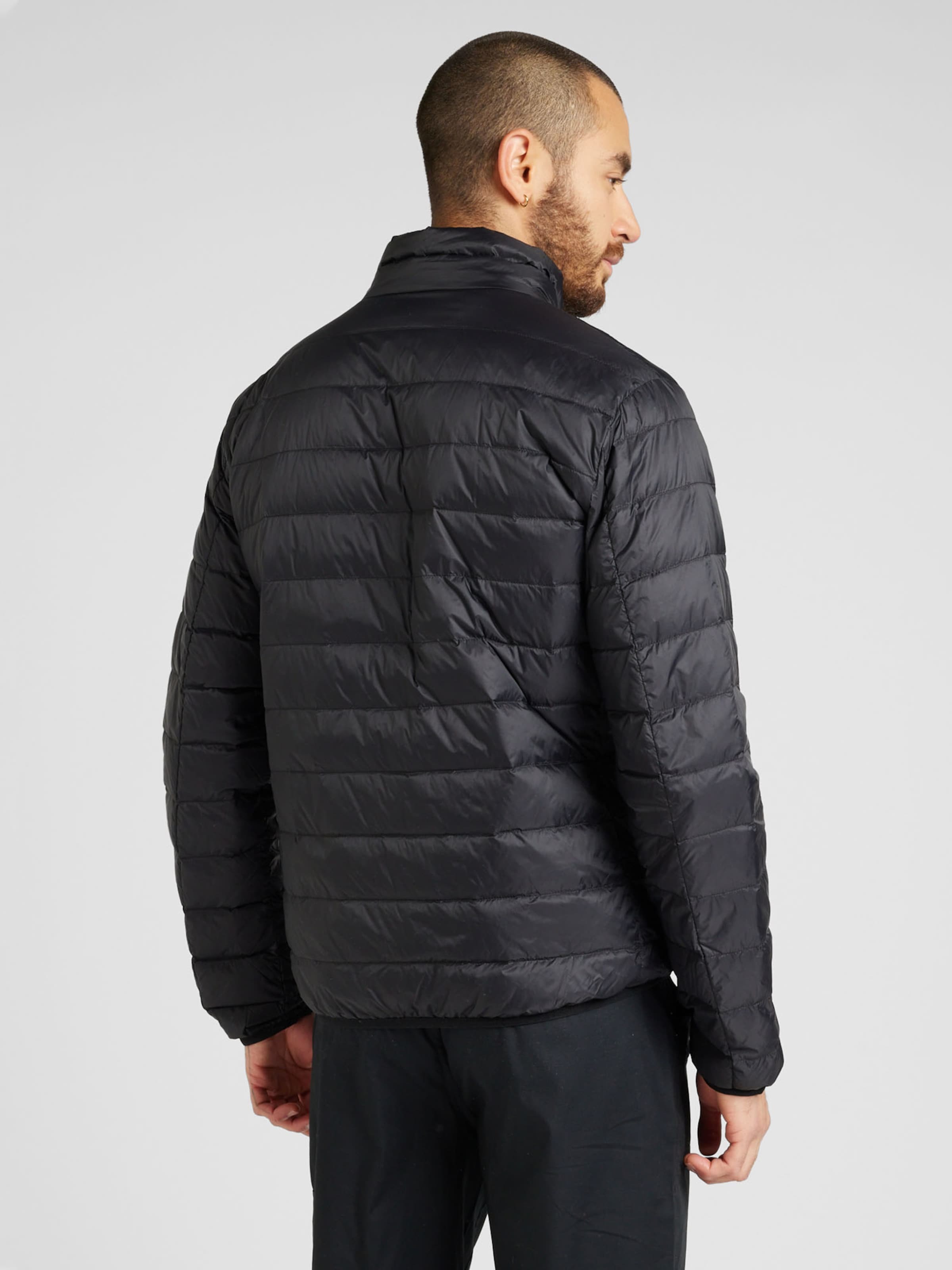 EA7 Emporio Armani Geacă de iarnă negru / alb