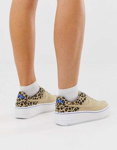 nike air force 1 sage trainers desert ore wheat leopard