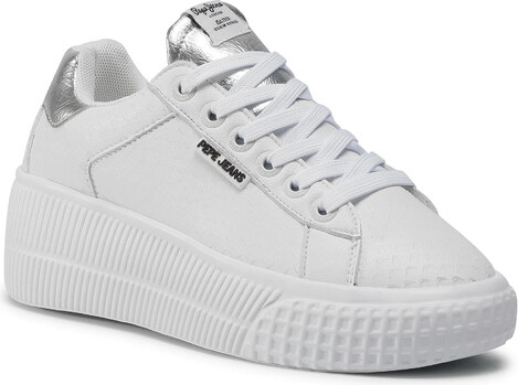 Sneakers PEPE JEANS - Neal Snake PLS31057 White 800 - GLAMI.ro