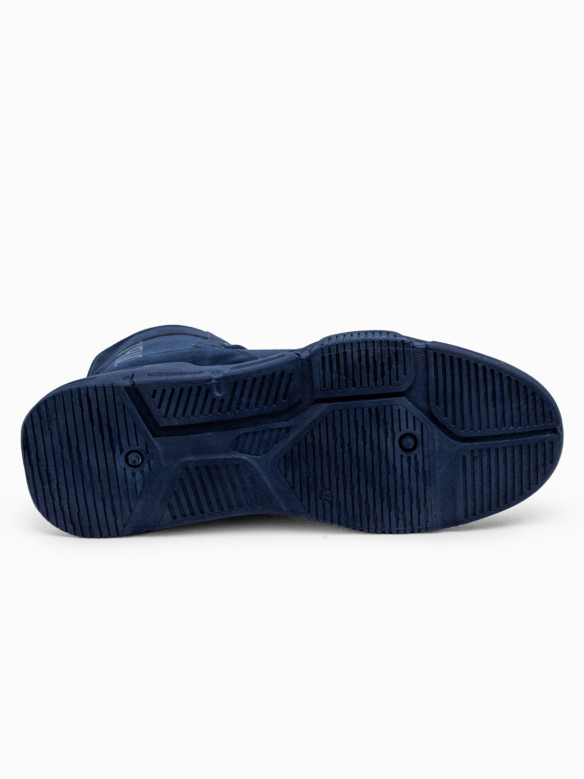 Ombre Men's ankle sneaker boots with sculpted sole - navy blue