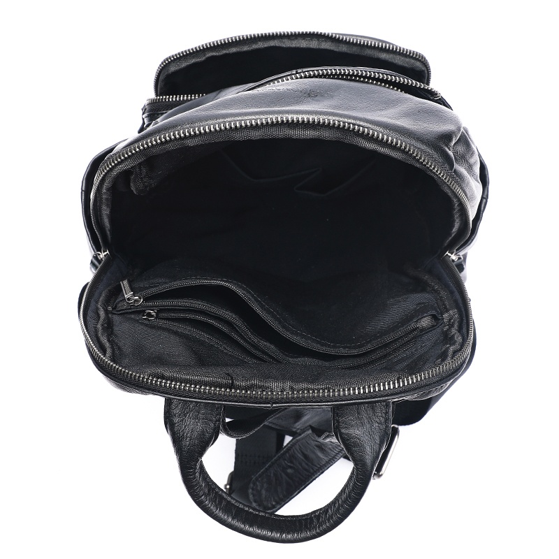 Rucsac dama JERMYN'S Cremona, piele naturala, negru