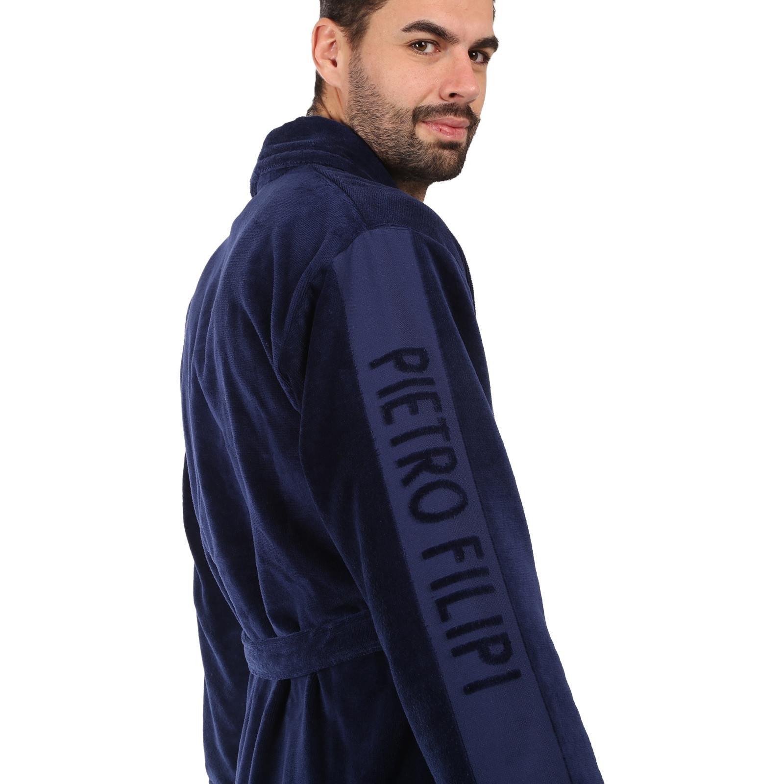 Halat de baie Pietro Filipi albastru (1Z001) M