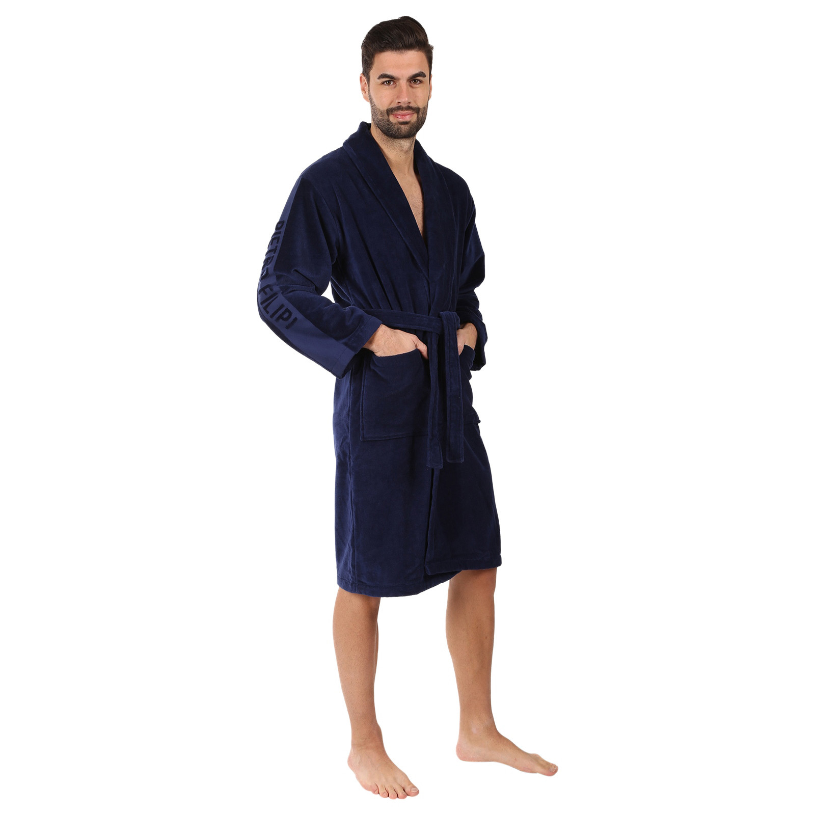 Halat de baie Pietro Filipi albastru (1Z001) M