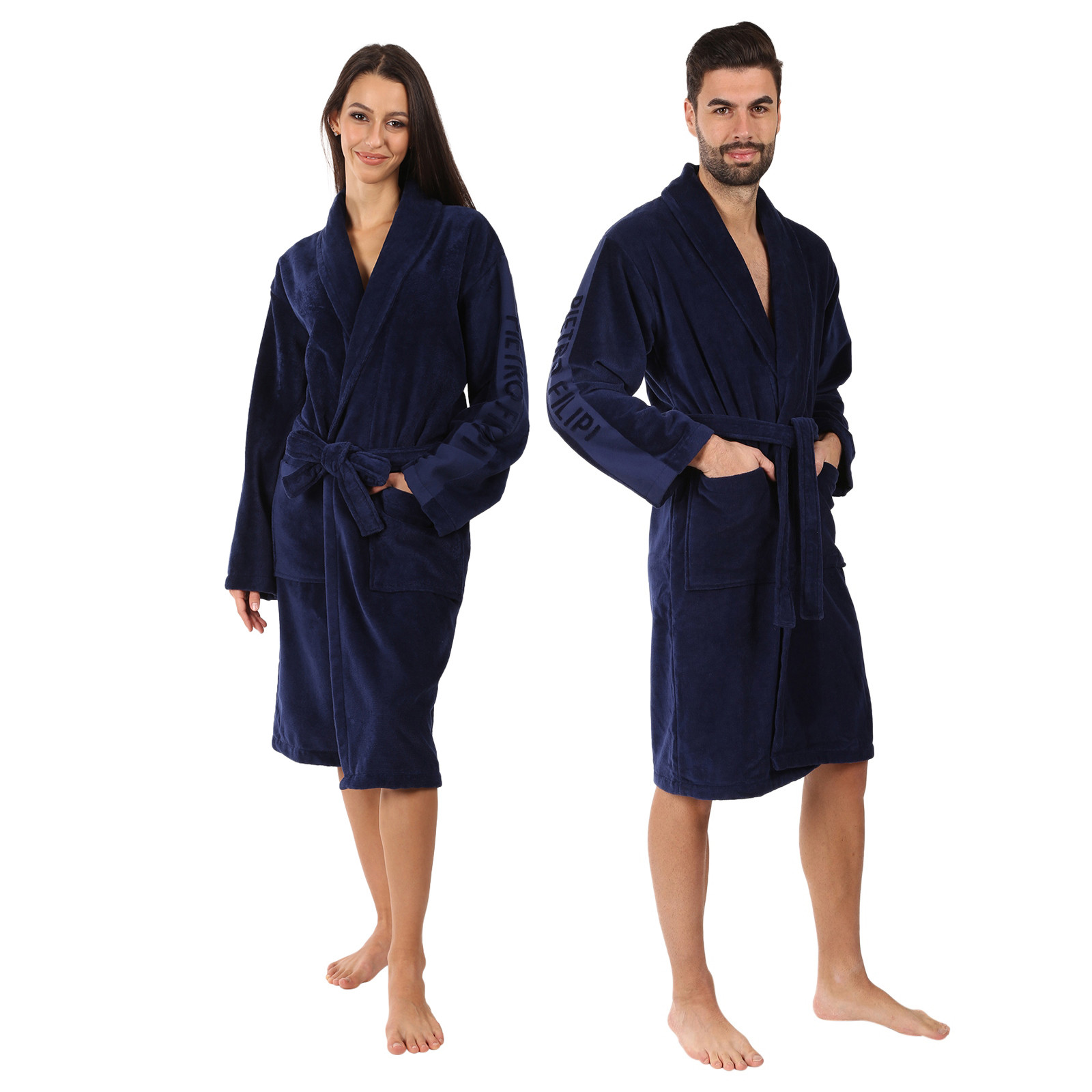 Halat de baie Pietro Filipi albastru (1Z001) M