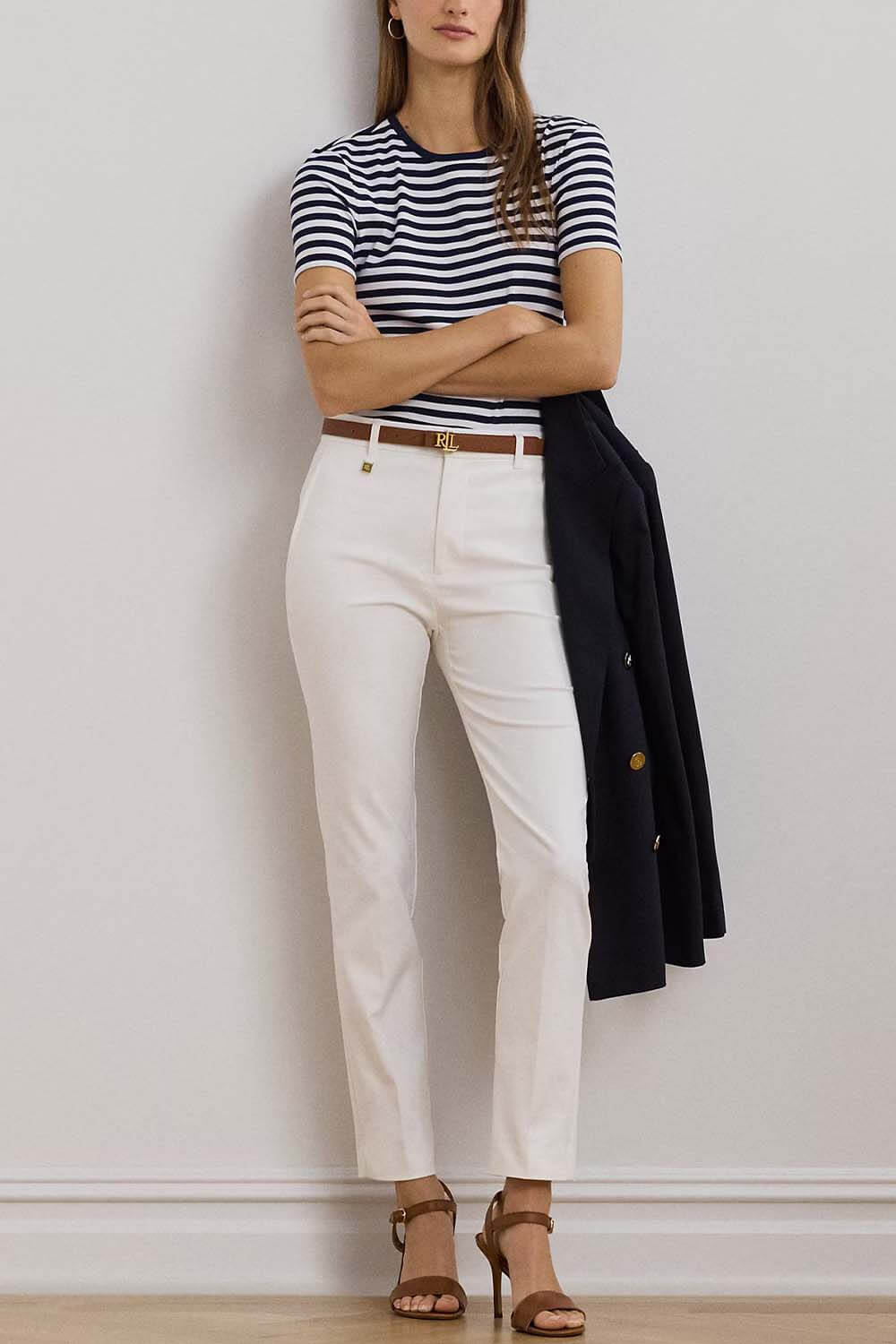 RALPH LAUREN Pantaloni Stretch Dbl Ctn 200811955005 100 white