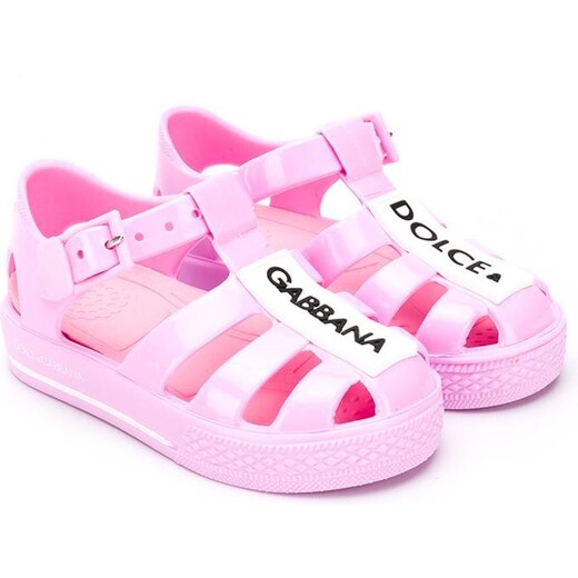 Dolce Gabbana Kids Logo Patch Jelly Shoes Pink Glami Ro