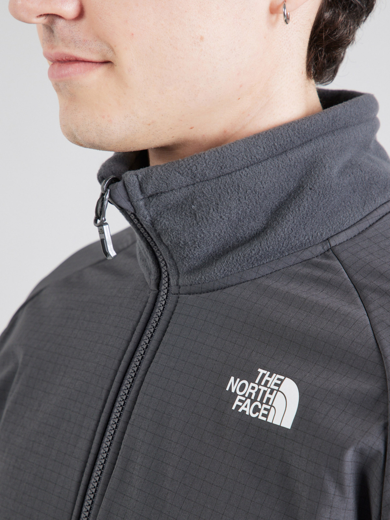 THE NORTH FACE Jachetă fleece funcțională 'Glacier' gri / alb