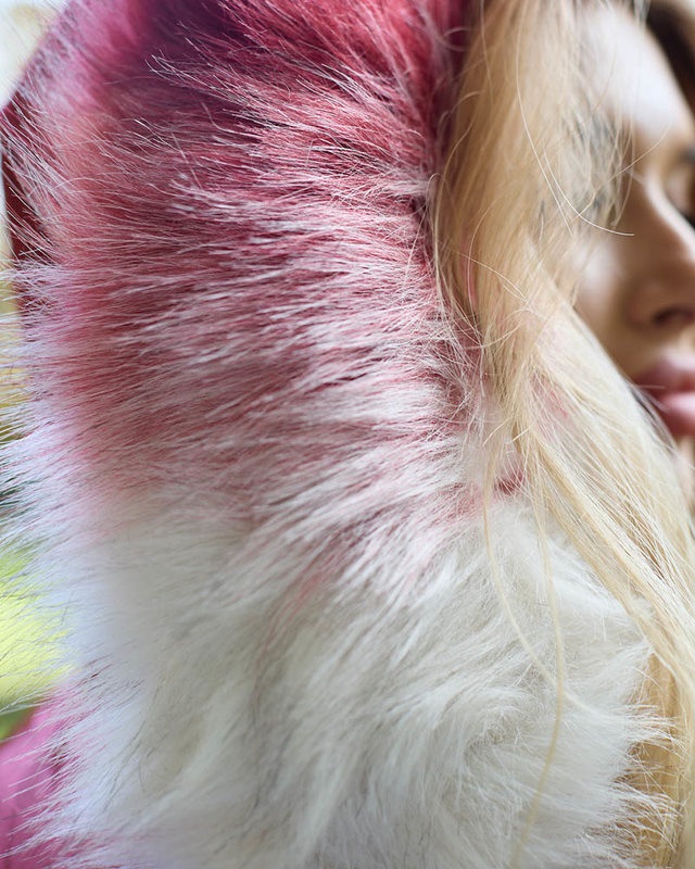 Resti Maroon women's winter jacket with synthetic down fill - Clothing