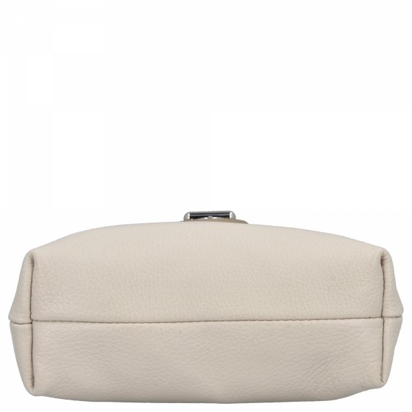 Vittoria Gotti Geantă Elegantă Tip Poștaș Din Piele Italiană 201 Bej/Pământiu