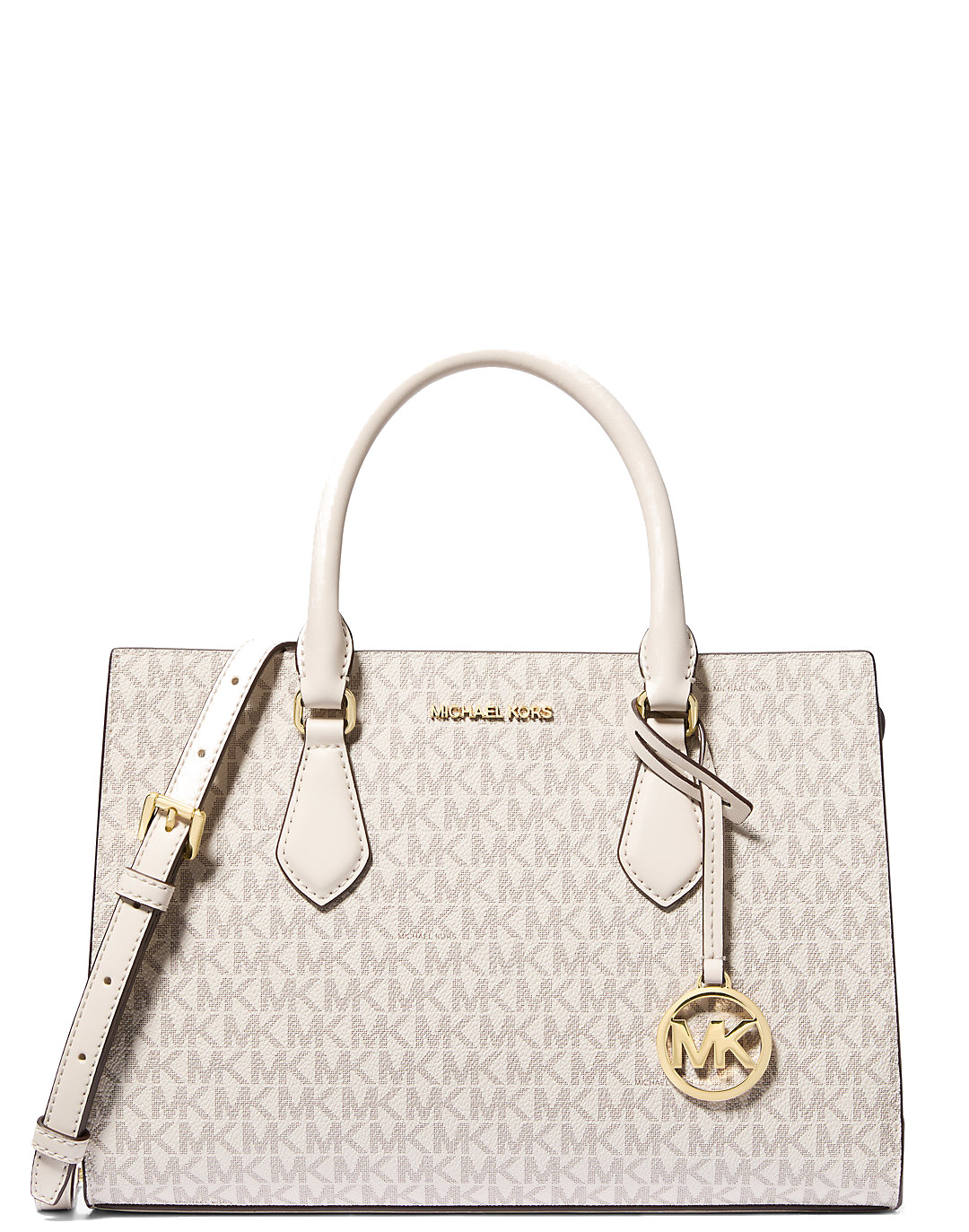 Michael Kors Kabelka Sheila Medium Logo Satchel Light Cream Multi