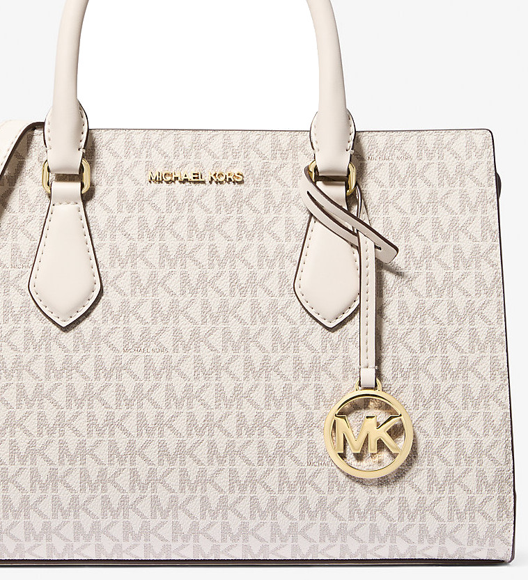 Michael Kors Kabelka Sheila Medium Logo Satchel Light Cream Multi