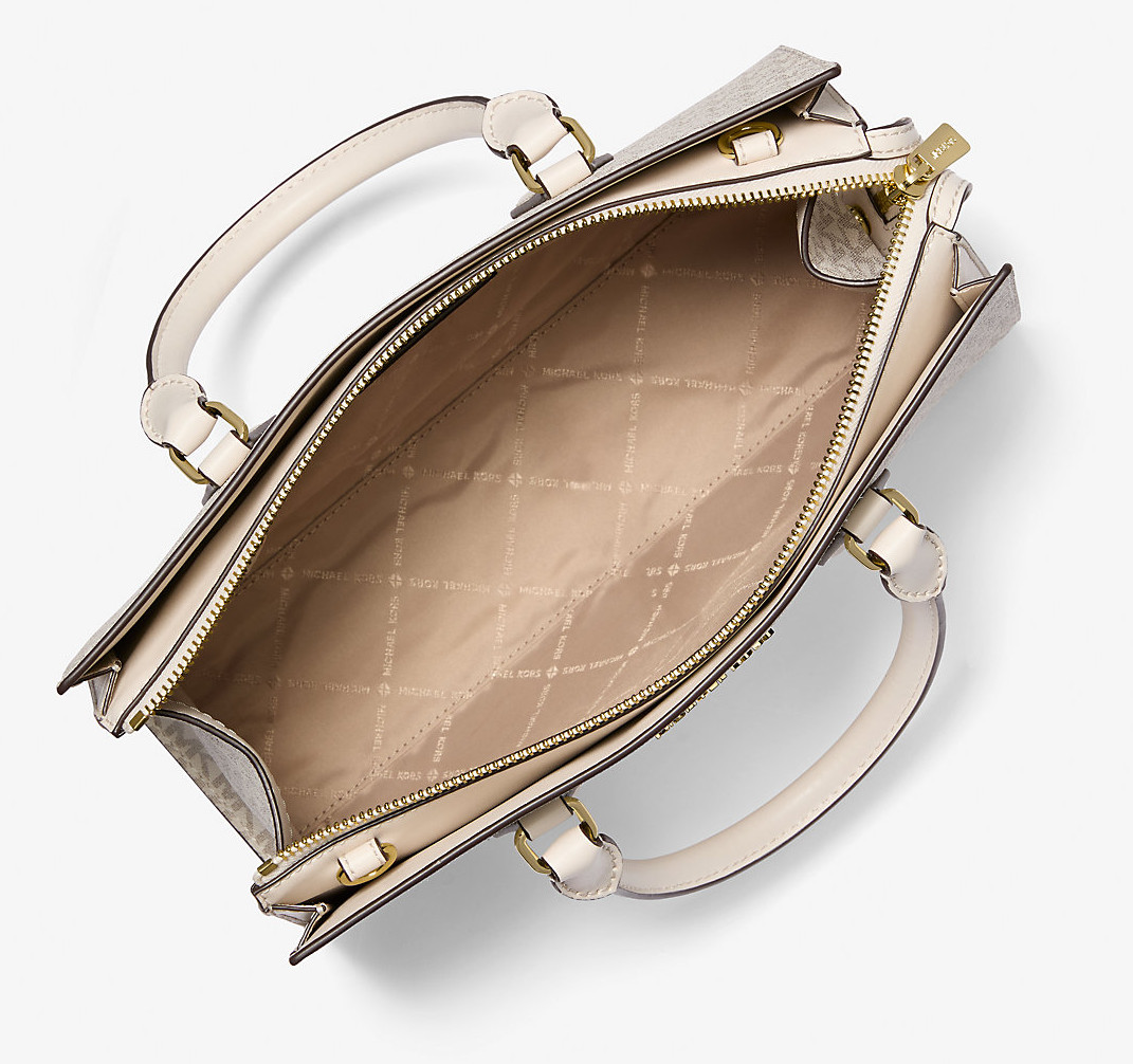 Michael Kors Kabelka Sheila Medium Logo Satchel Light Cream Multi