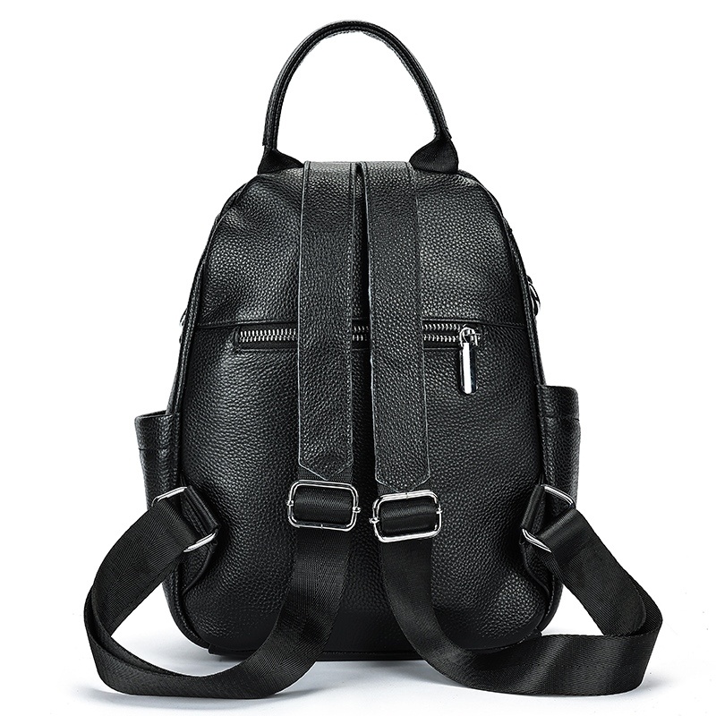 Rucsac dama din piele naturala neagra JERMYN'S Genova