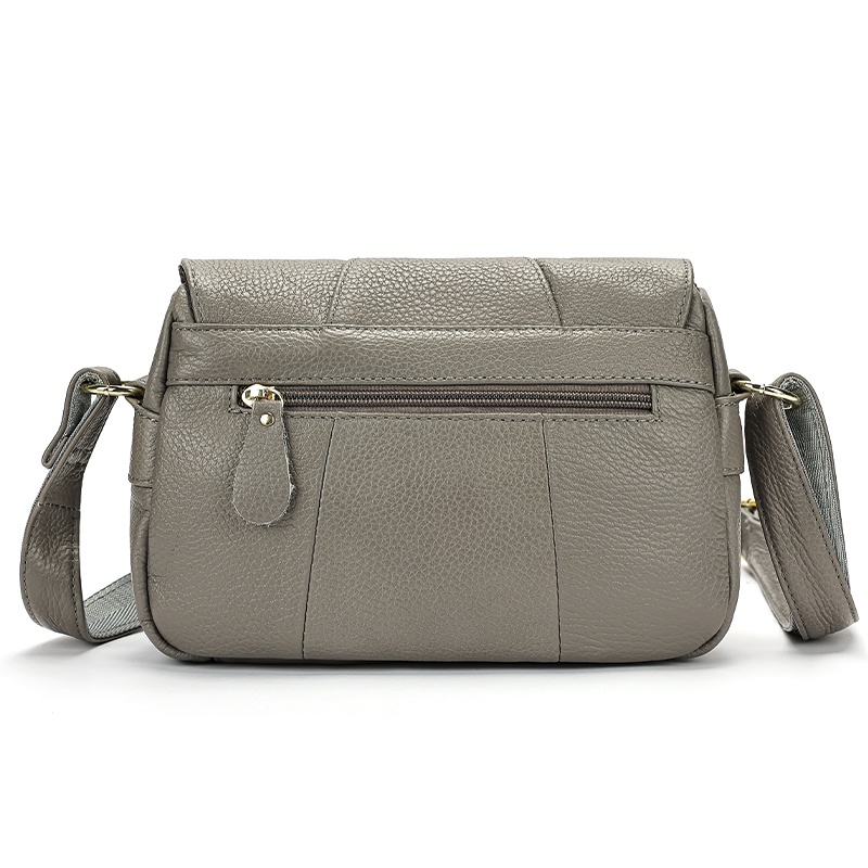 Geanta dama JERMYN'S Sophia, piele naturala, gri, casual