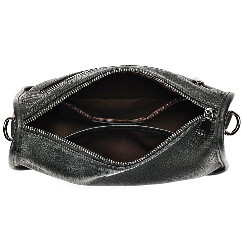 Geanta dama JERMYN'S Alice, piele naturala, neagra