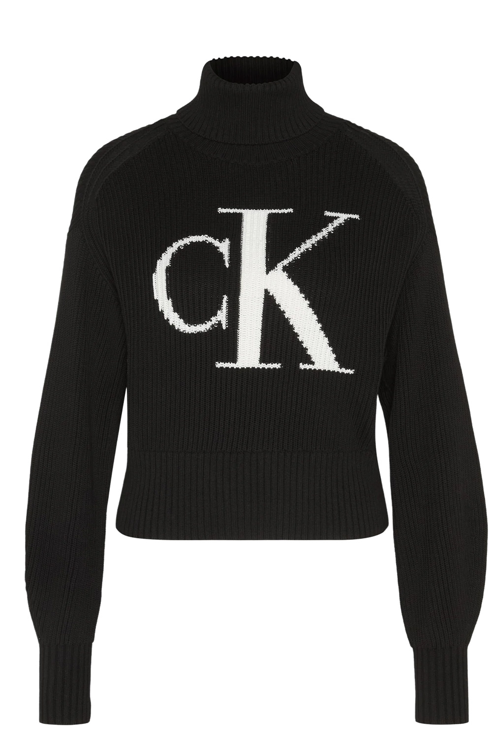 CALVIN KLEIN Pulover Blown Up Ck Loose Cont LV047D349G UB1 black