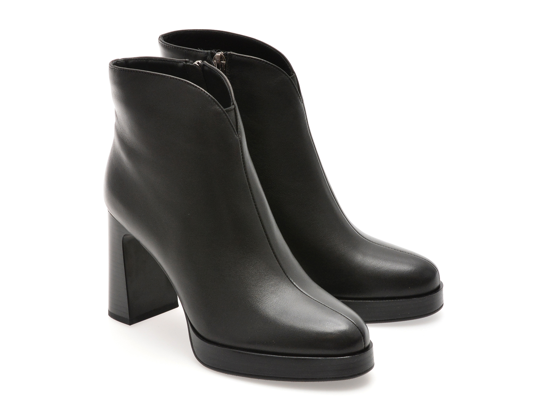 Botine EPICA negre, 2392, din piele naturala