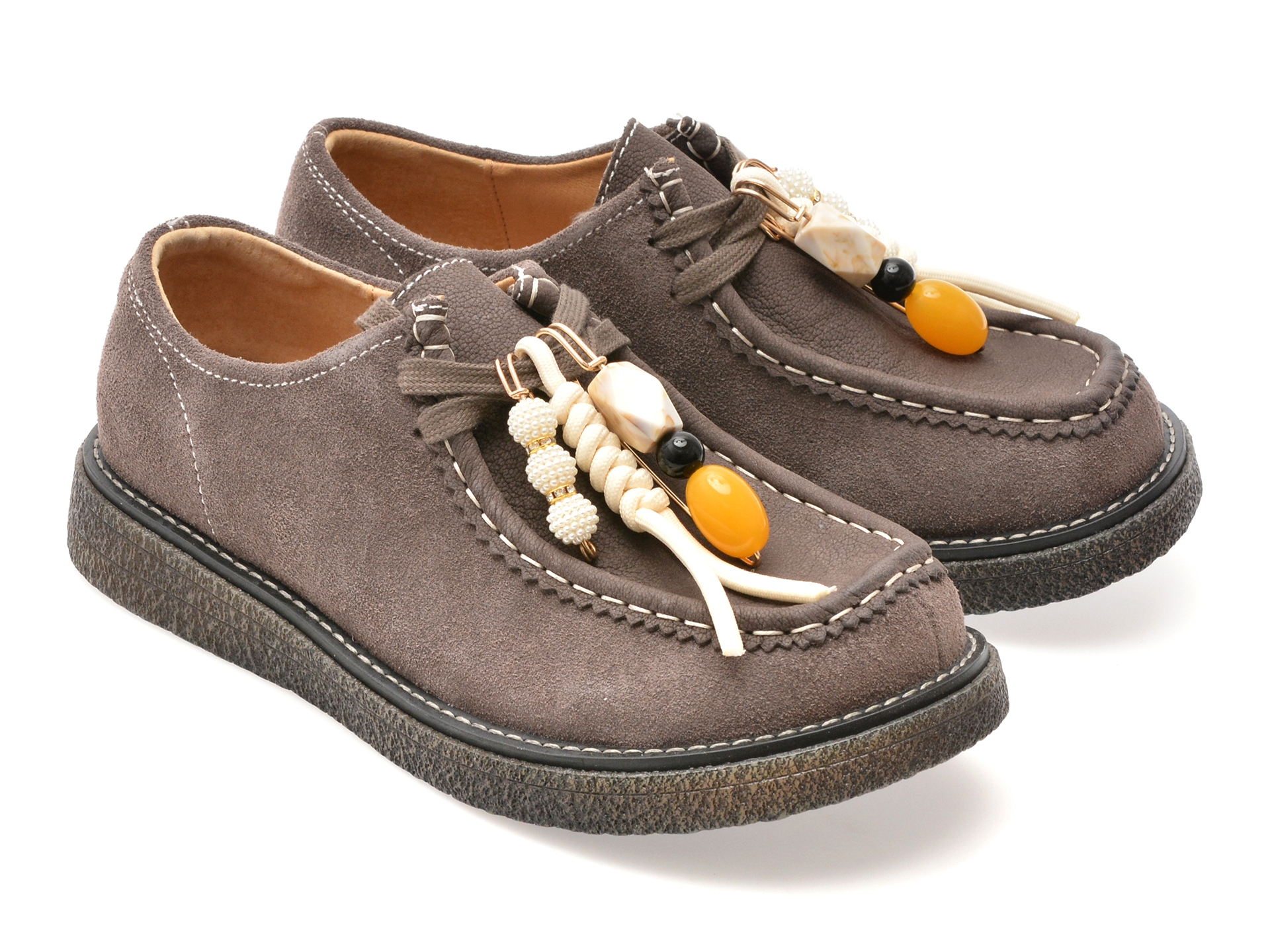 Pantofi GRYXX gri, 9320, din piele intoarsa