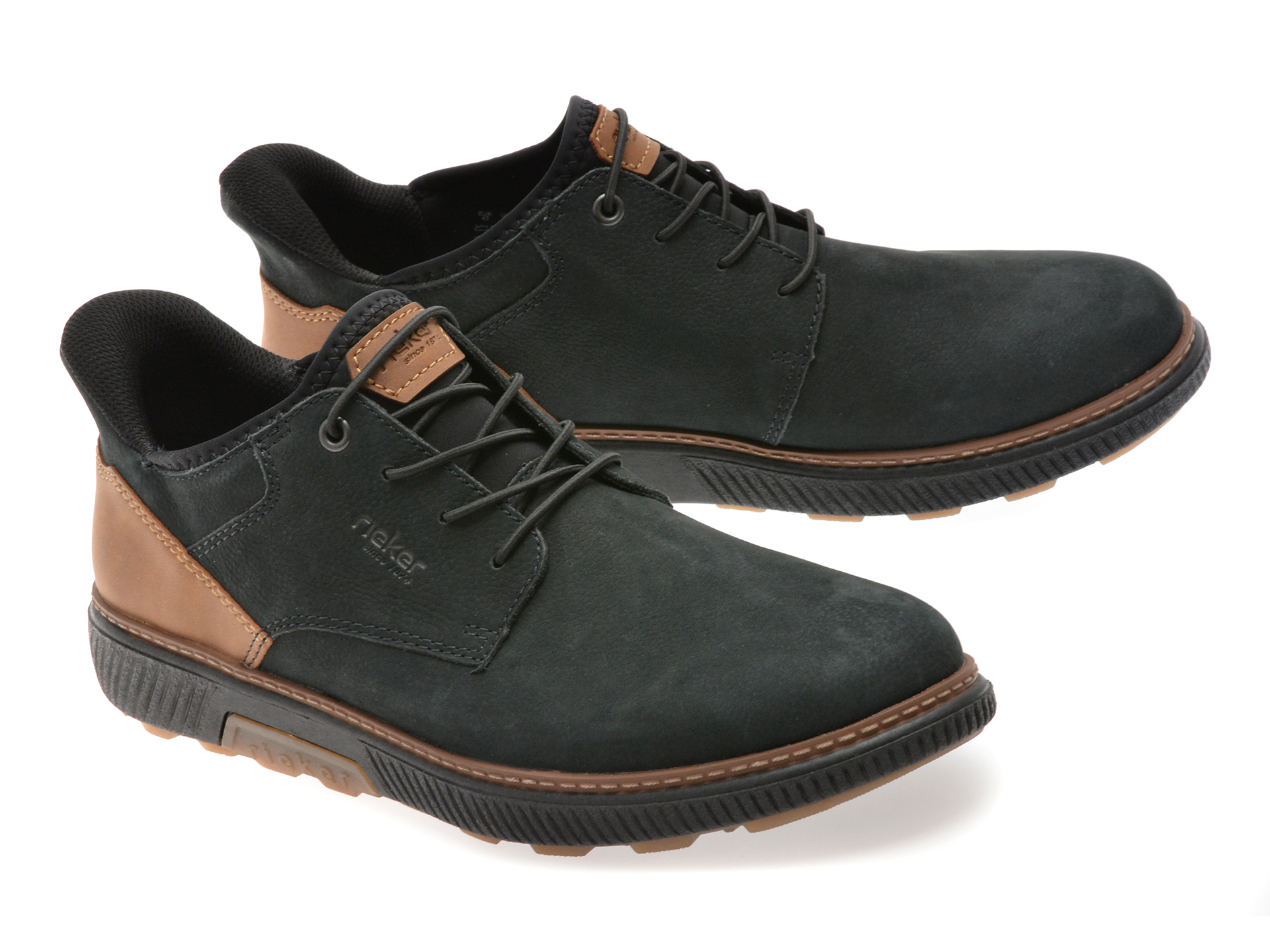 Pantofi sport RIEKER bleumarin, B3357, din piele naturala