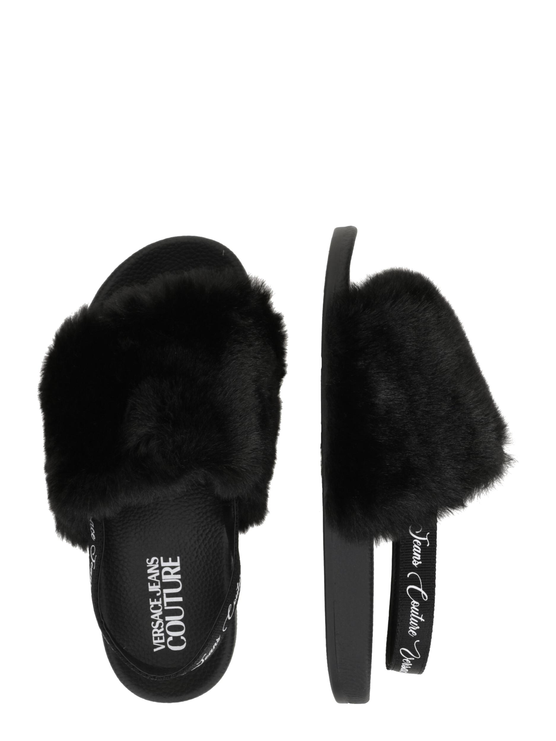 Versace Jeans Couture Saboți negru / alb