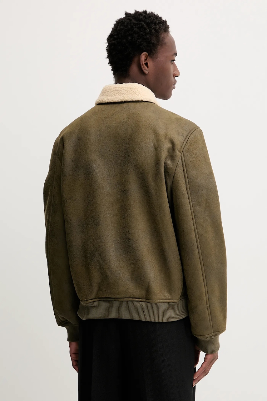 Guess Jeans geacă culoarea verde, de tranziție, M5BL1D W1862