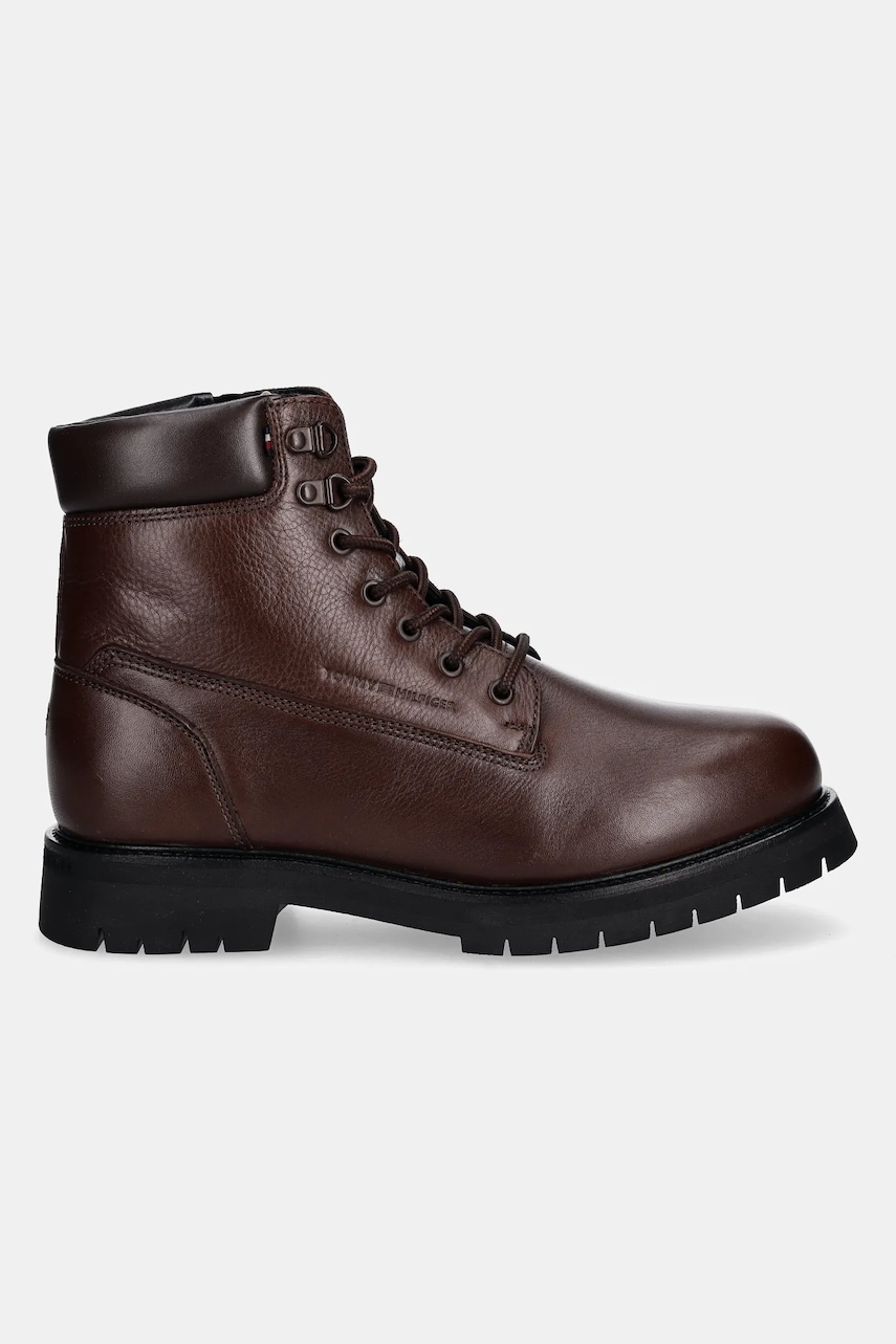 Tommy Hilfiger bocanci de piele FLEX TH OUTDOOR RS LTH BOOT