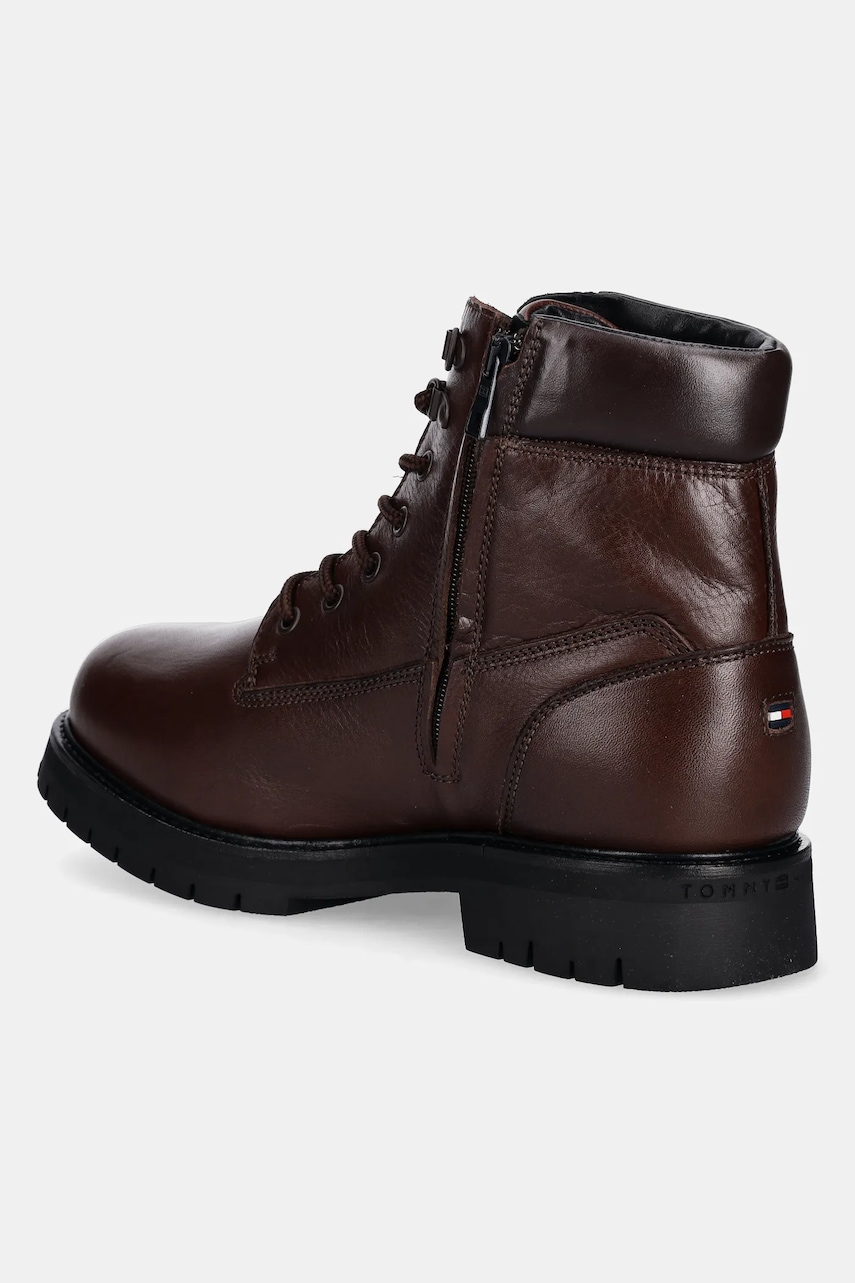 Tommy Hilfiger bocanci de piele FLEX TH OUTDOOR RS LTH BOOT