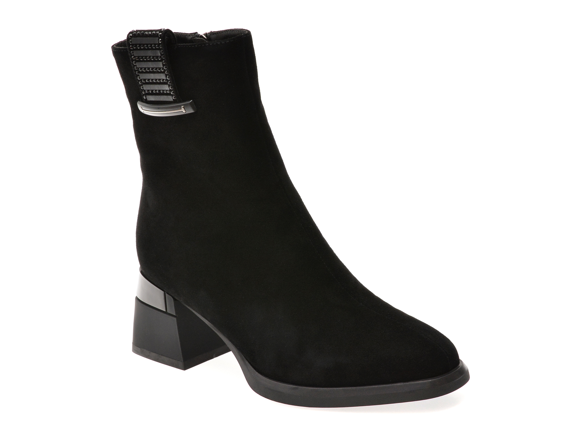 Botine EPICA negre, M10, din piele intoarsa