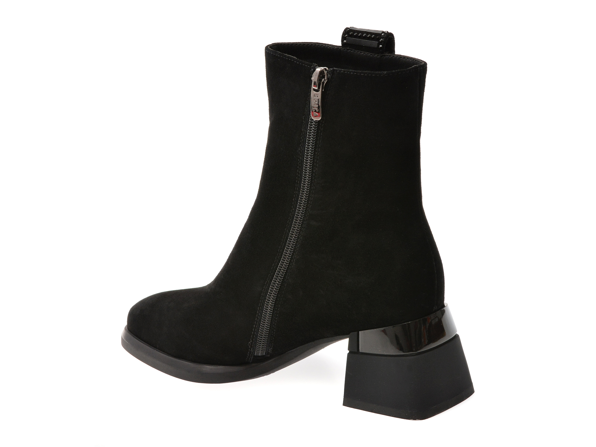 Botine EPICA negre, M10, din piele intoarsa