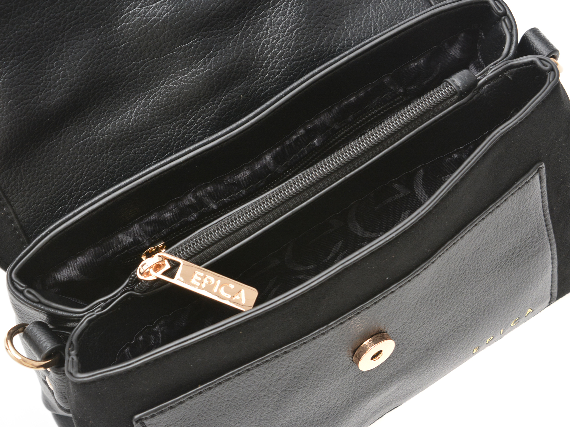 Geanta EPICA neagra, 281, din piele ecologica