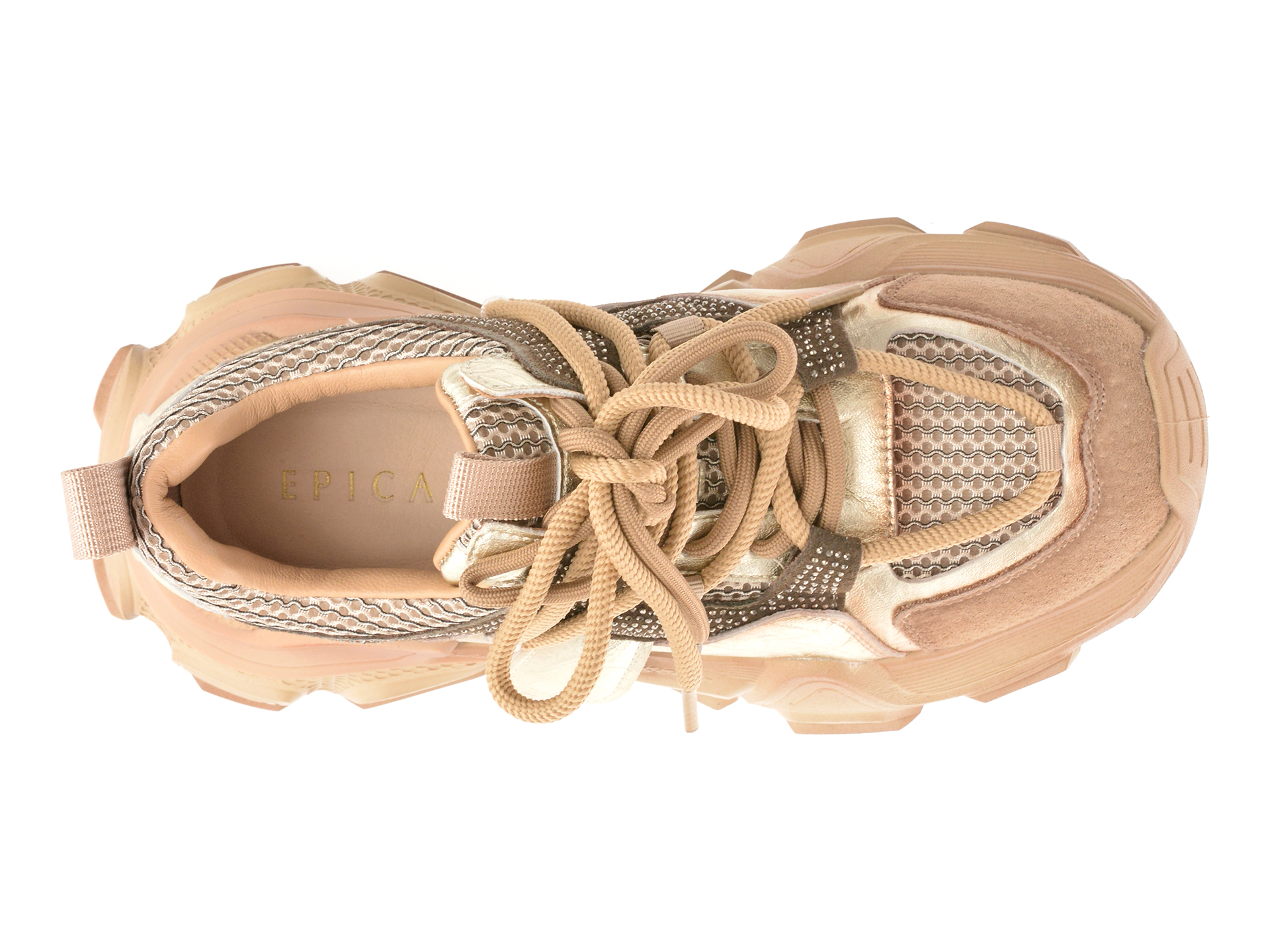 Pantofi sport EPICA maro, 5788, din material textil si piele naturala